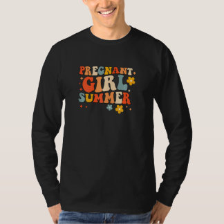 Camiseta Chica Embarazada de Verano Mujer, Anuncio de Bebé,