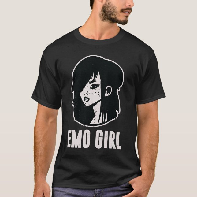 Camiseta Chica emo de Punk de Gótico de Chica de Escena Cut (Anverso)