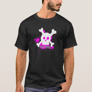 Camiseta Chica Emo Estético Y2K Skul Punk Pop De Moda De L
