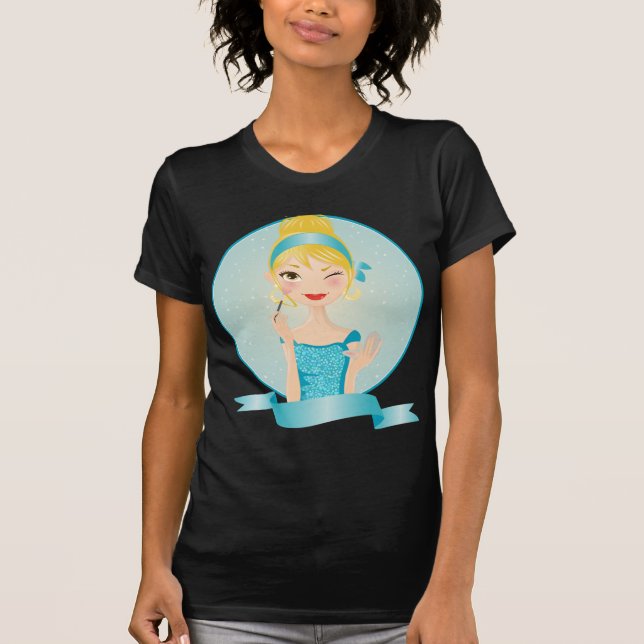 Camiseta Chica en azul (Anverso)