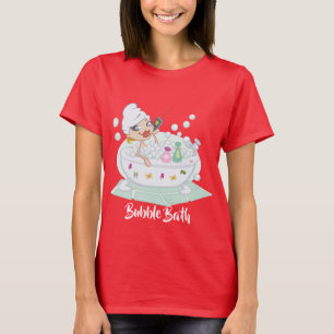 Camiseta Chica En Baño De Burbujas Rojo