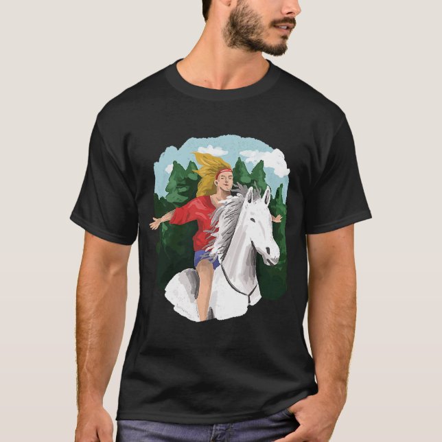 Camiseta Chica En Caballo (Anverso)