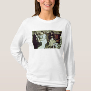 Camiseta Chica en el piano, 1868-69 de Paul Cezanne el