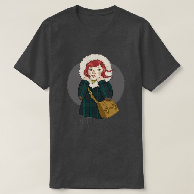 Camiseta Chica en invierno (Diseño del anverso)