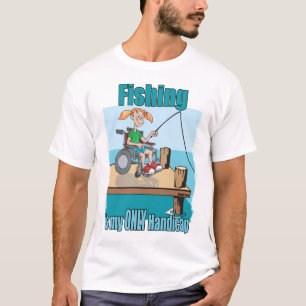 Camiseta Chica en la pesca con silla de ruedas