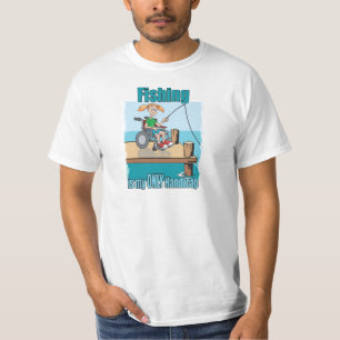 Camiseta Chica en la pesca con silla de ruedas