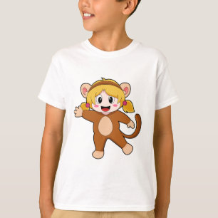 Camiseta Chica en la vestimenta de mono