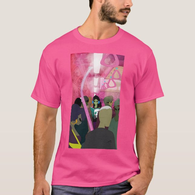 Camiseta Chica En Metro En Venus (Anverso)