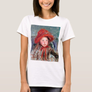 Camiseta Chica en una gran Gorra roja, Mary Cassatt