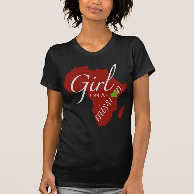 Camiseta Chica en una misión - África (Anverso)