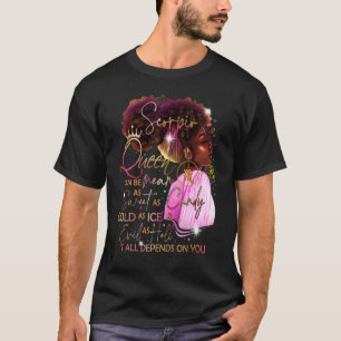 Camiseta Chica Escorpio Cumpleaños Melanin Afro Reina Para