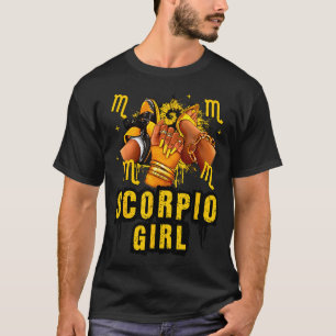 Camiseta Chica Escorpio Cumpleaños Mujer Negra Tacón Alto L