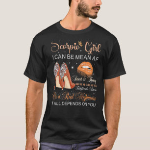 Camiseta Chica Escorpio Cumpleaños Tos Altos Rasgos Láminas