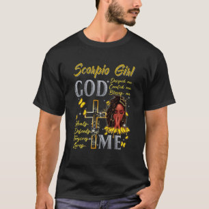 Camiseta Chica Escorpio Dios Me Bendice Magia Negra Afro