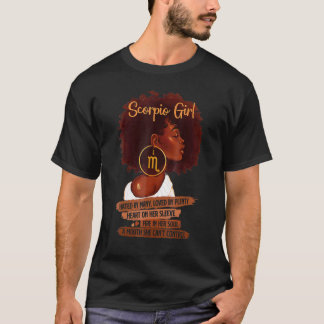 Camiseta Chica Escorpio Divertido Para Mujeres Negras Melan
