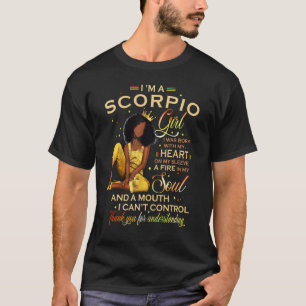 Camiseta Chica Escorpio Para Mujeres Negras Melanin Afro Re