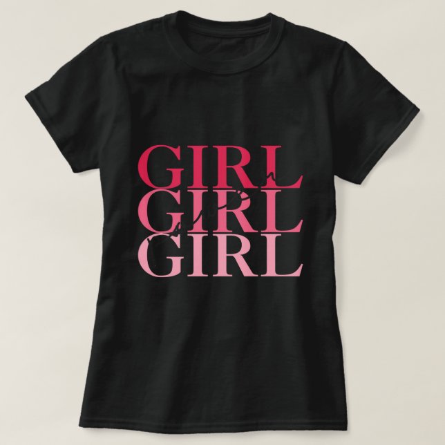 Camiseta Chica escribiendo negro (Diseño del anverso)