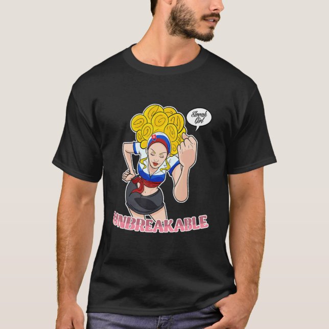 Camiseta Chica eslovaco inquebrantable en herencia eslovaca (Anverso)