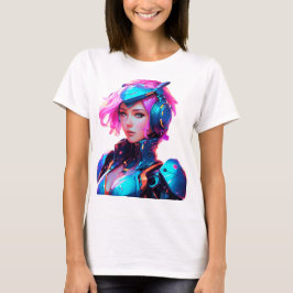 Camiseta Chica espacial Android Techno