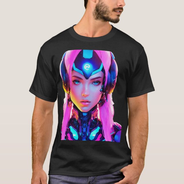 Camiseta Chica espacial Android Techno (Anverso)