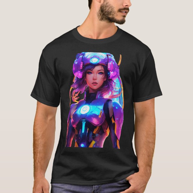 Camiseta Chica espacial Android Techno (Anverso)