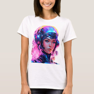 Camiseta Chica espacial Android Techno