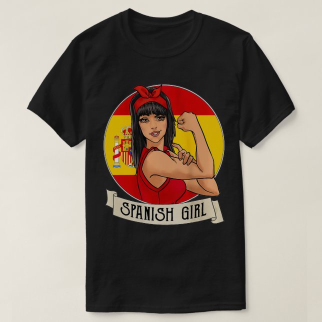 Camiseta Chica española España Regalos de España (Diseño del anverso)