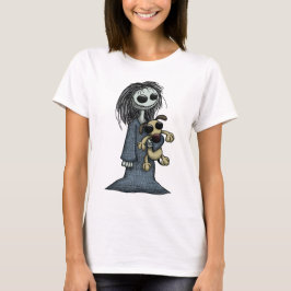 Camiseta Chica espeluznante con el perrito espeluznante