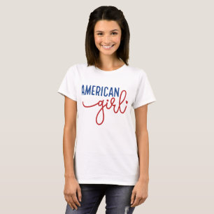 Camiseta Chica estadounidense, 4 de julio