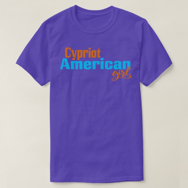 Camiseta Chica estadounidense chipriota 3 (Diseño del anverso)