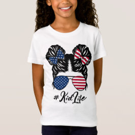 Camiseta chica estadounidense de #KidLife
