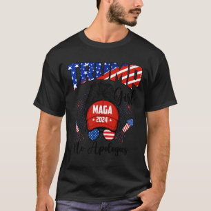 Camiseta Chica estadounidense de Trump sin disculpas a los 