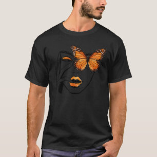 Camiseta Chica Estético Pensando Con Ojo De Mariposa Monarc