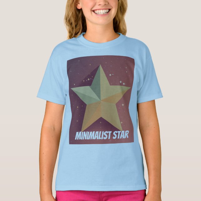 Camiseta Chica estrella minimalista (Anverso)