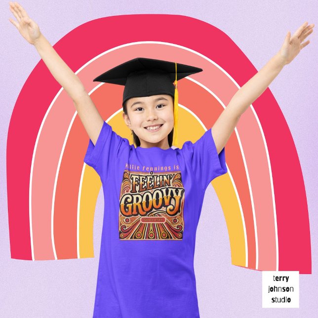 Camiseta Chica Feelin Groovy Personalizado Retro 70 (Subido por el creador)