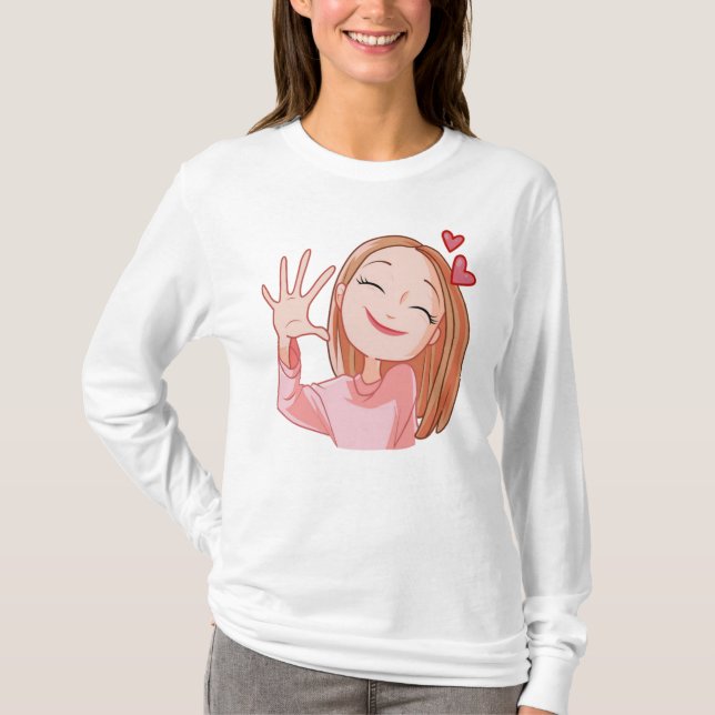 Camiseta Chica Feliz Enamorada  (Anverso)