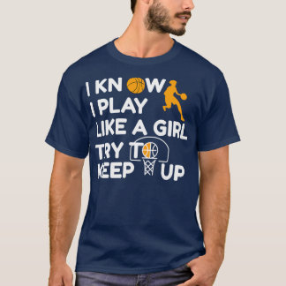 Camiseta Chica femenino de baloncesto diciendo "mujeres"