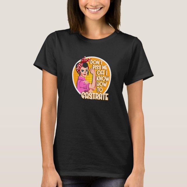 Camiseta Chica feminista castrante Feminismo Vet Tech Dog D (Anverso)