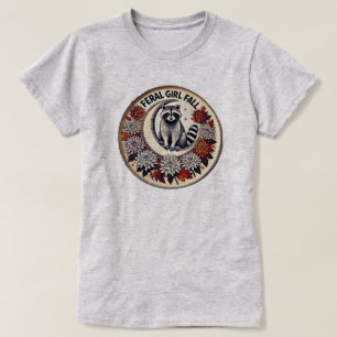 Camiseta Chica Feral Caer Raccoon