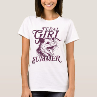 Camiseta Chica Feral Summer Opossum