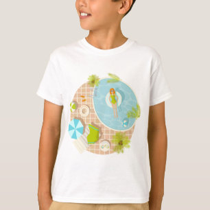 Camiseta Chica fiesta de la piscina en la playa de verano d