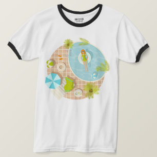 Camiseta Chica fiesta de la piscina en la playa de verano d
