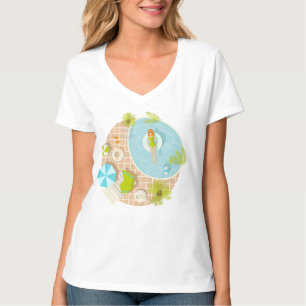 Camiseta Chica fiesta de la piscina en la playa de verano d
