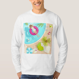 Camiseta Chica fiesta de la piscina en la playa de verano d
