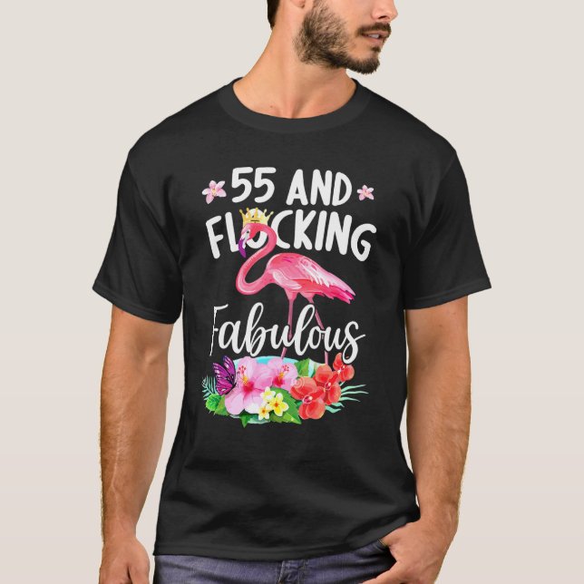Camiseta chica Flamingo B De 55 Años De Edad Y Relleno (Anverso)
