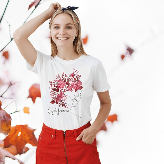 Camiseta Chica Flor Poder Naturaleza Lover Floral (Subido por el creador)