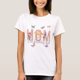 Camiseta Chica floral Cumpleaños | Mamá del Chica de cumple