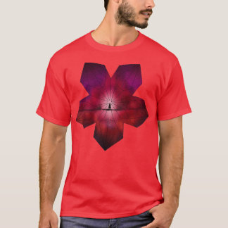 Camiseta Chica floral de origami con globo