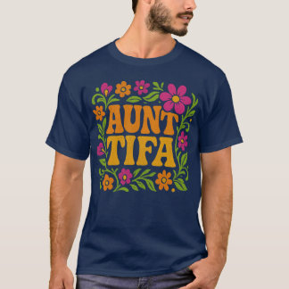 Camiseta Chica Flower Power Auntifa Vibraciones Retro