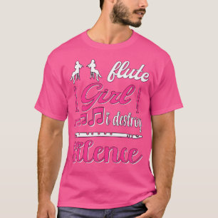 Camiseta Chica fluido Destruyo Silencio Flauta Flutista